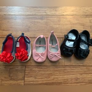 Bundle of size 2 baby shoes. 3 pairs.